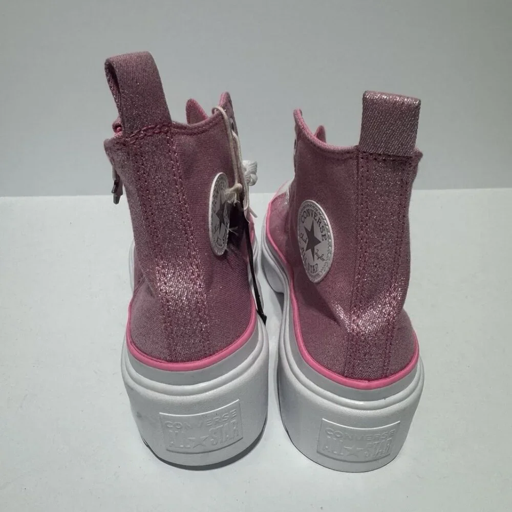 Converse Girls Lugged Lift Platform Sneakers Pink Size 6 M